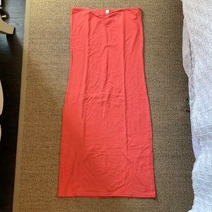 American Apparel Strapless Casual Midi Dress